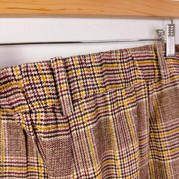 Vince Camuto Plaid Pleated Wide Leg Pants Trousers Academia Preppy Size 20W NWT - Picture 8 of 12